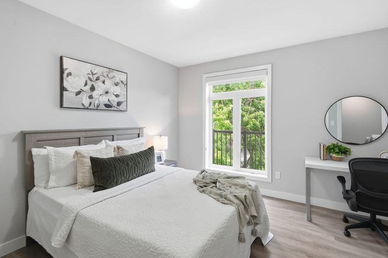 Furnished student bedroom with private ensuite